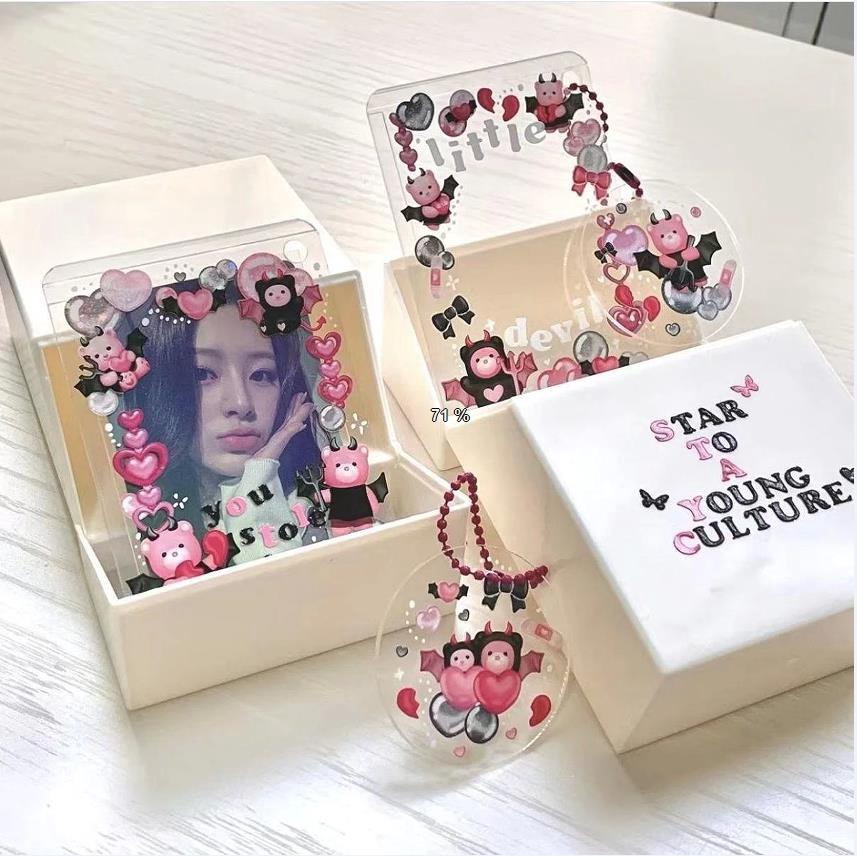 Steve open cover dustproof pc card organized box idol photocard