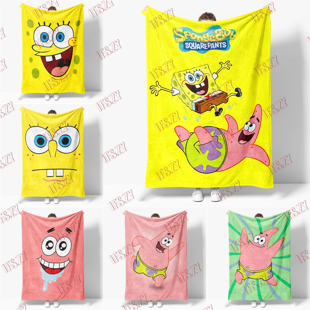 SpongeBob SquarePants 4 Size Flannel Blanket SpongeBob And Patrick Star ...