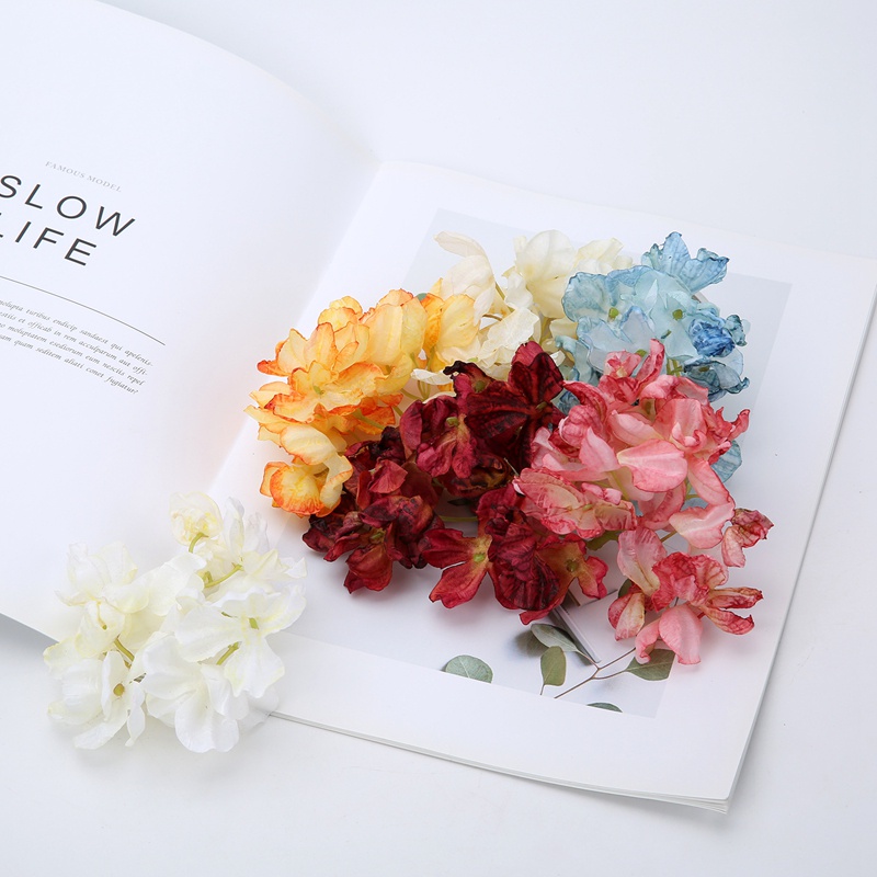1PC 7CM Silk Artificial Flowers Hydrangea Fake Flowers Wedding