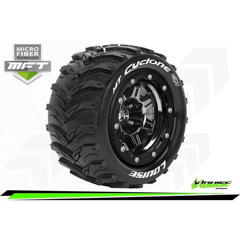 Cerchio Louise MT 3.8 CYCLONE Cromato 1/8 - T3220CH Per Traxxas Sledge, E-Revo, Summit, T-Maxx, Revo