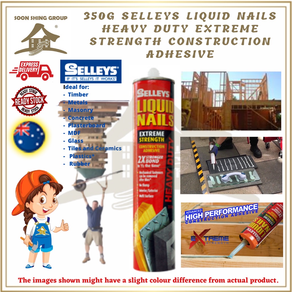 350g SELLEYS Liquid Nails Heavy Duty Extreme Strength Adhesive for