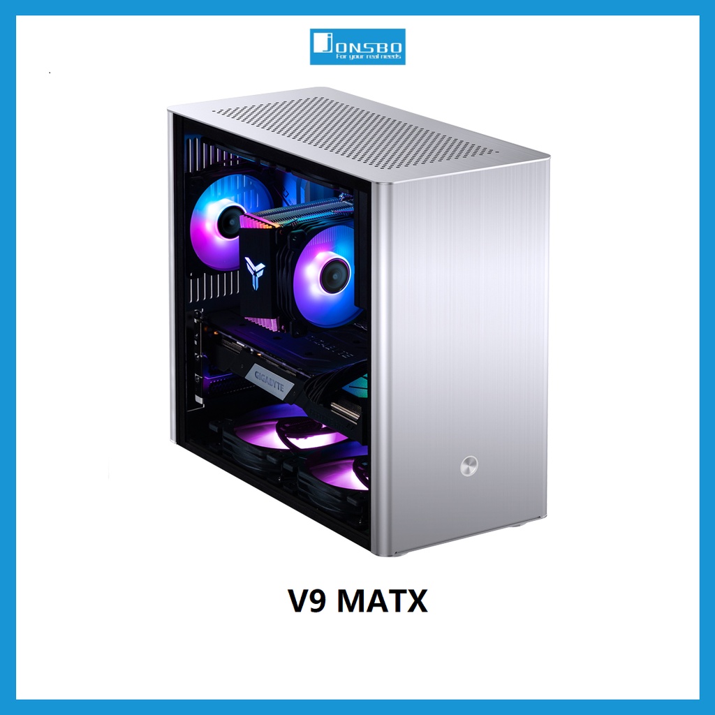 Jonsbo V9 / PC MATX Gaming Chassis Desktop Casing Silver | Shopee Malaysia