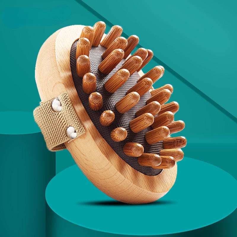 Natural Wooden Massage Body Brush Lymphatic Blood Circulation Dry Brush