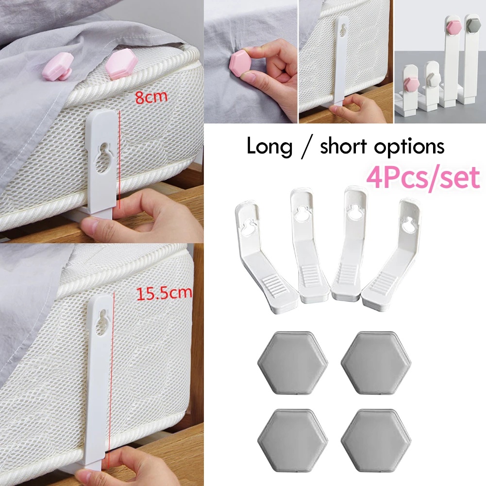 4Pc Triangles Bed Sheet Mattress Holder Fastener Grip Clips Suspender