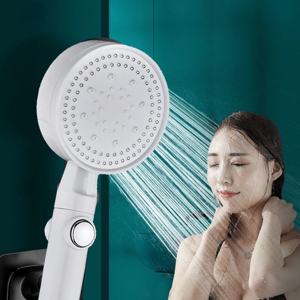 5 Mode Adjustable Turbocharged Shower Head High Pressure Water Saving ...