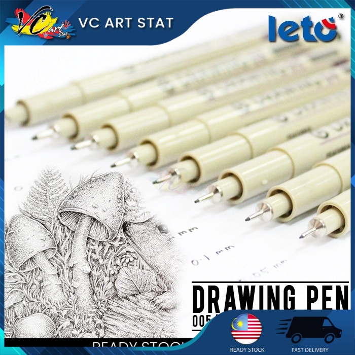 VC Art Pigment Ink Drawing Pen Waterproof Pigma Fine liner Sketching Drawing Student Art