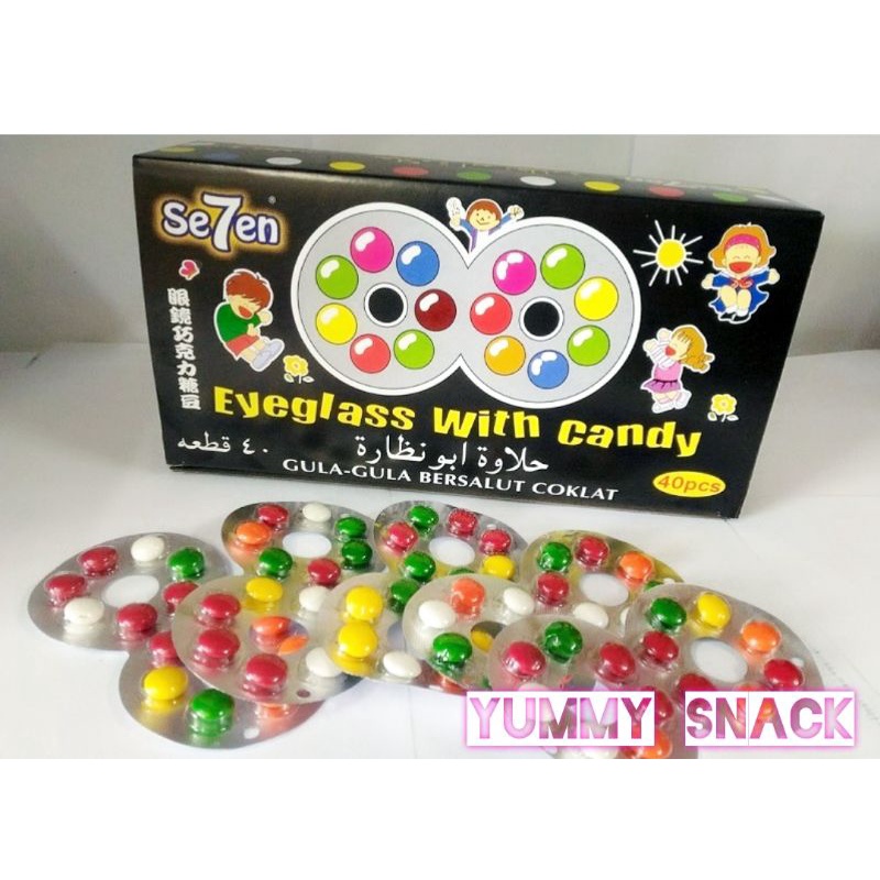 [40pieces] Eyeglass Candy Se7en Chocolate Candy Childhood Memories