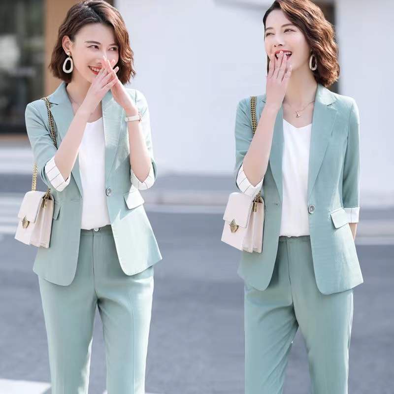 Ready stock Stylish 3 Colors formal attire for women formal attire for women professional clothes business suit for women teachers outfit for women corporate attire for women thin blazer