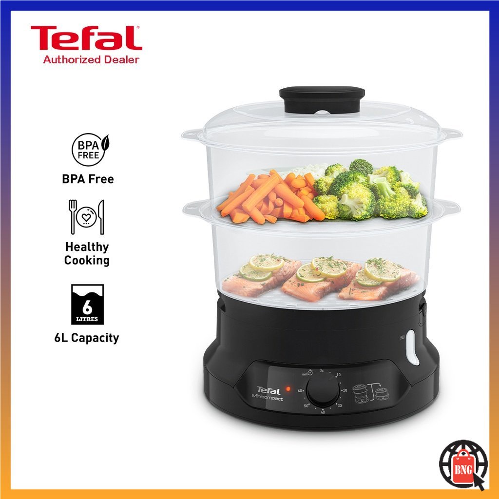 TEFAL Mini Food Steamer With BPA-Free Baskets / Pengukus Makanan Mini ...