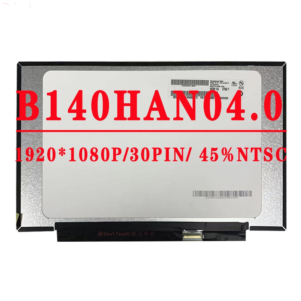 Nuovo schermo opaco IPS FHD da 14,0 pollici compatibile con B140HTN02.0 HW2A B140HAN04.E HW0A B140HAN04.E NV140FHM-N48, NV140FHM-N3K Laptop 1920 x 1080 Pannello Display con 30 Connettore Pins