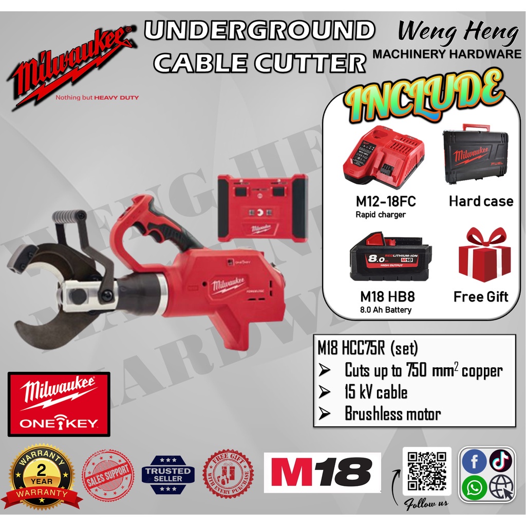 Milwaukee M18™ FORCE LOGIC Hydraulic Remote Underground Cable Cutter