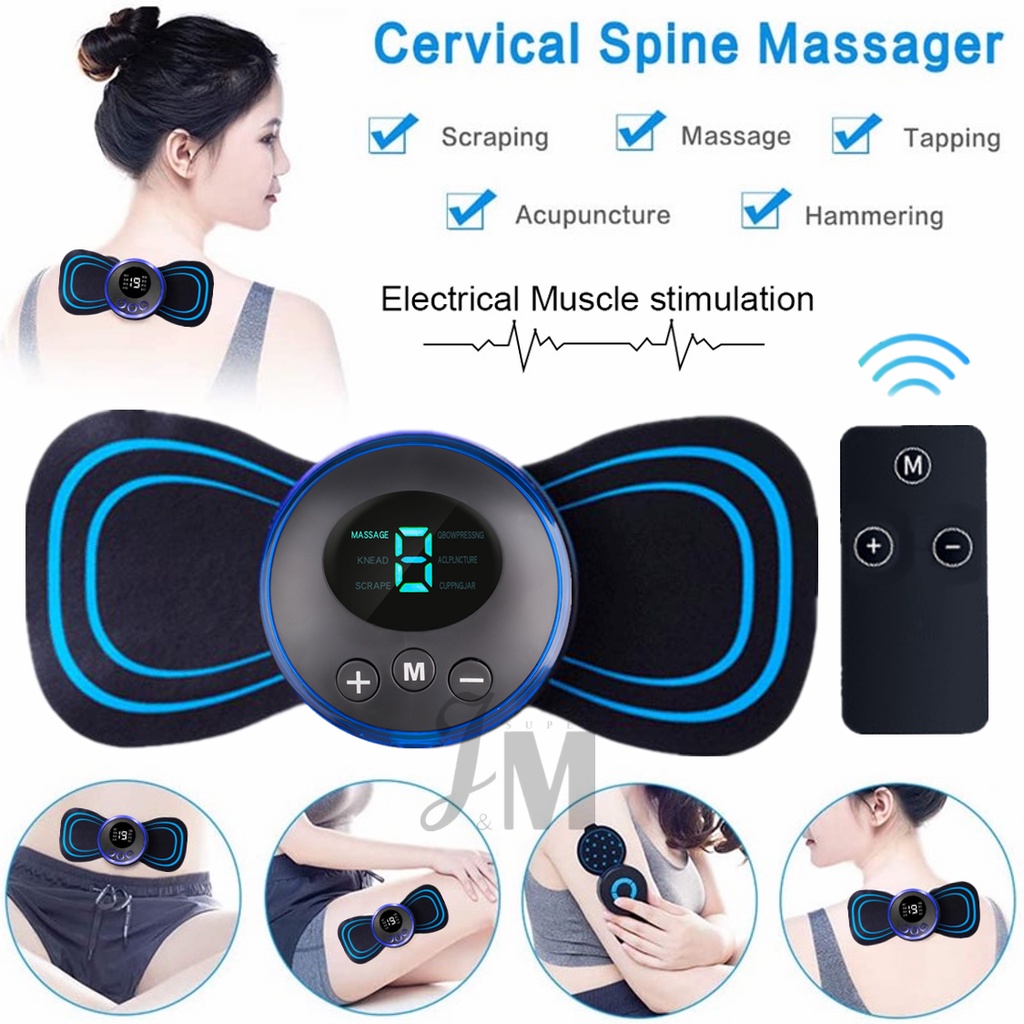 8 Modes Wireless Cervical Massage Stimulator, Mini Portable Electric ...