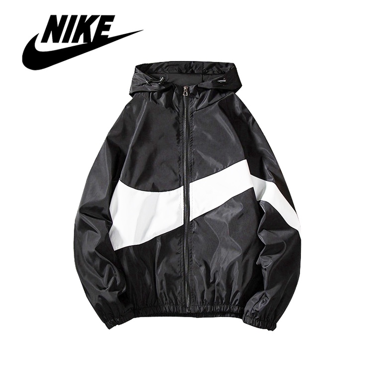 Ready Stock Nike Windbreaker Jacket Plus Size Outdo Sunscreen Clos Men's  Thin Sunscreen Jacket Causal Hooded SS60