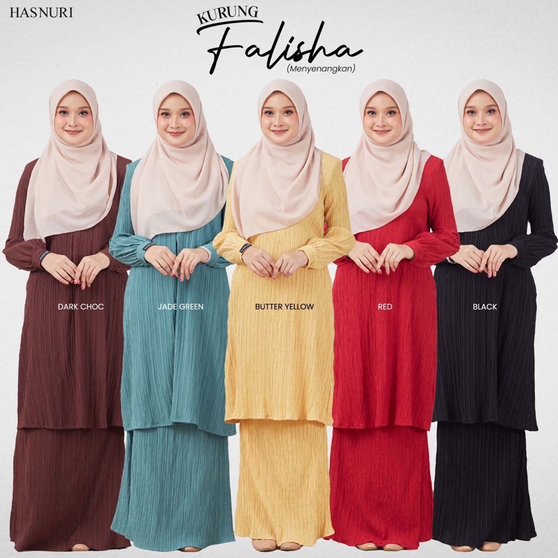 Hasnuri Kurung Falisha Baju Raya 2023 Hasnuri Collection | Shopee Malaysia