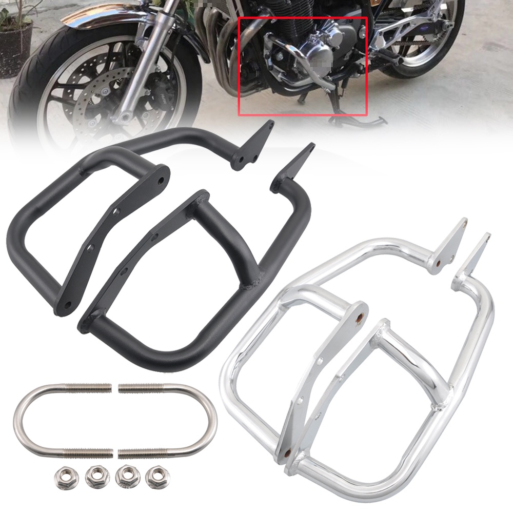 Motorcycle Black/Chrome Bumper Engine Guard Highway Crash Bar Fuel Tank ...