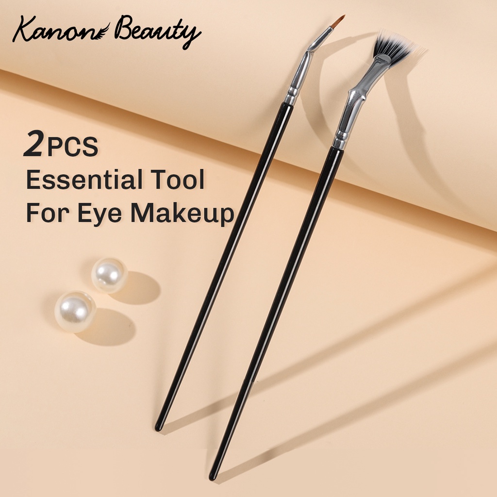 Kanon beauty 2PCS Goat Hair Flame Shape Highlight Brush Soft ...