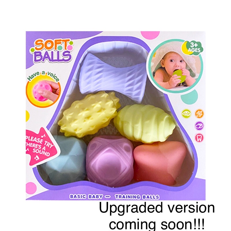 Sensory Touch Multiple Textured Baby Balls Sound Bath Education Soft