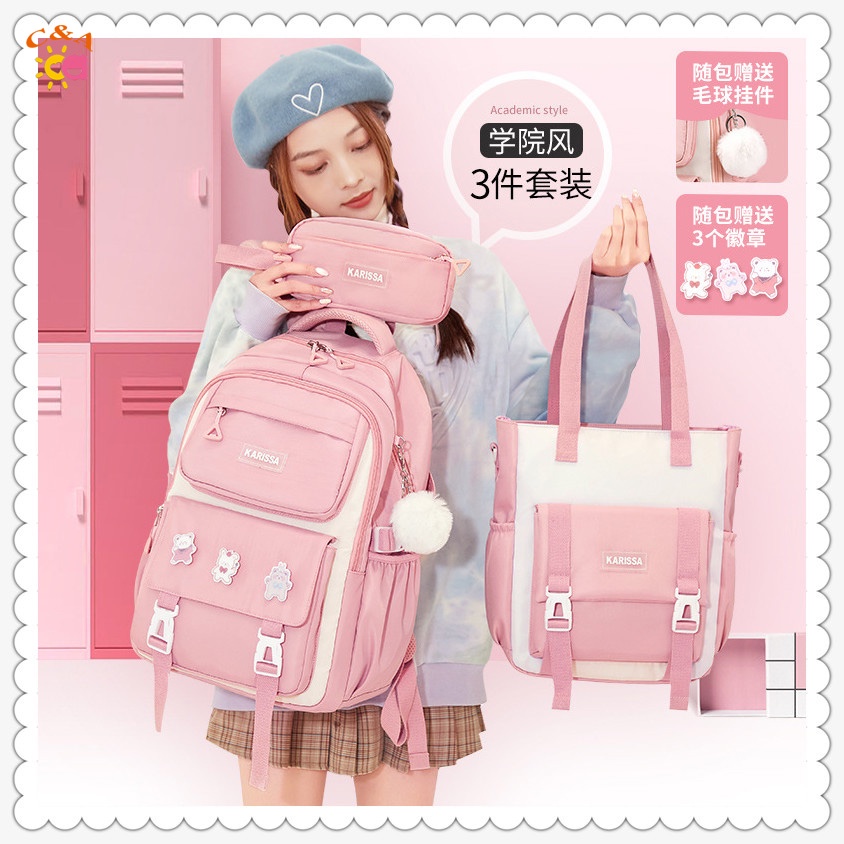 C&A 43/47cm Beg Sekolah Kids School Bag 1-6 Grade for gril Large Capacity  Waterproof Cute Splash-Proof Kids Backpack Cute Elementary School Students  Schoolbag Girls Schoolbag | Shopee Malaysia