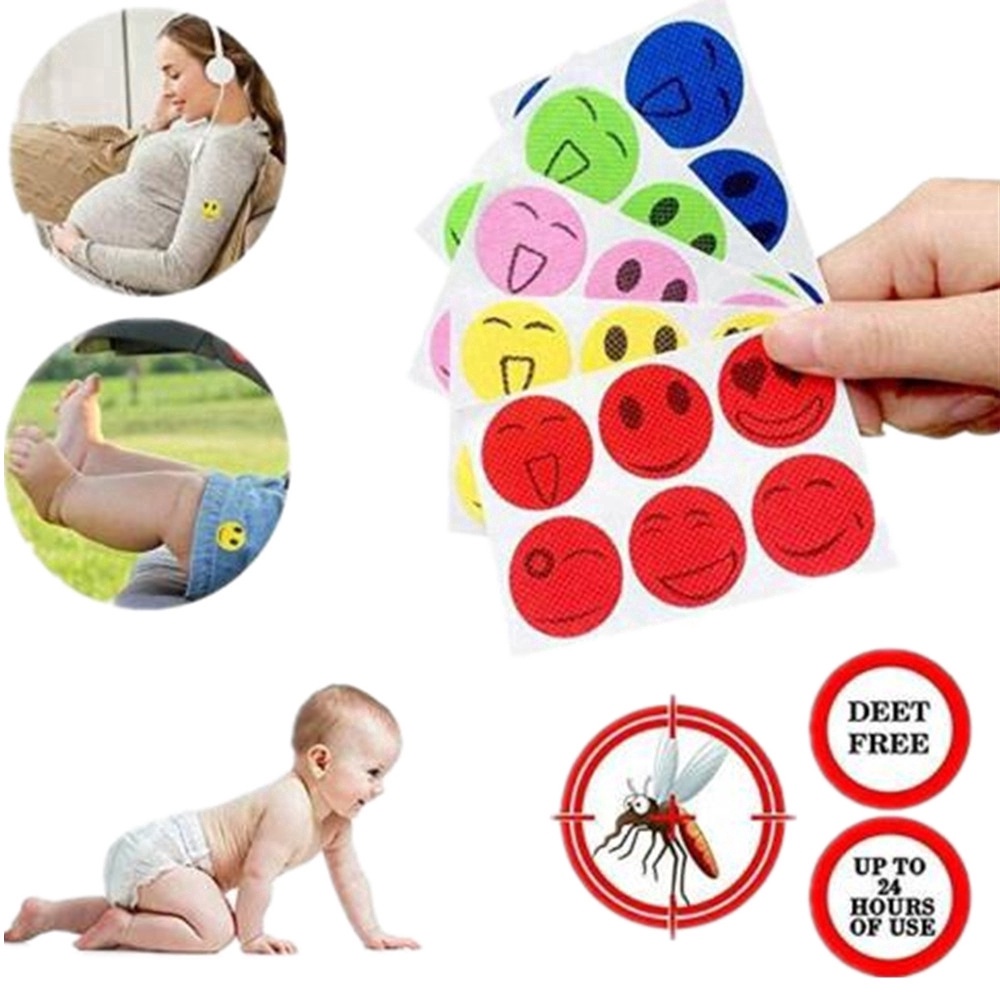 300pcs Insect Control Smiling Face Mosquito Repellent Stickers For Kids