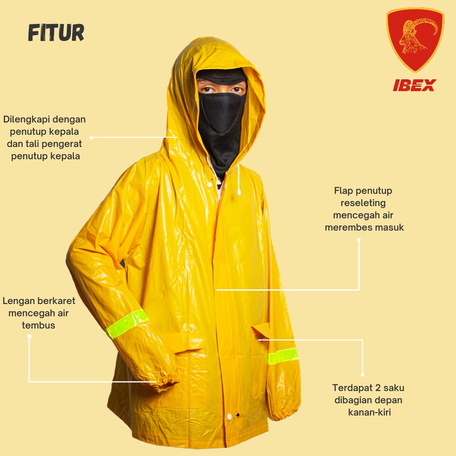 Yellow Adult Project Suit Raincoat with Scotlight Lights IBEX PROJECT ...