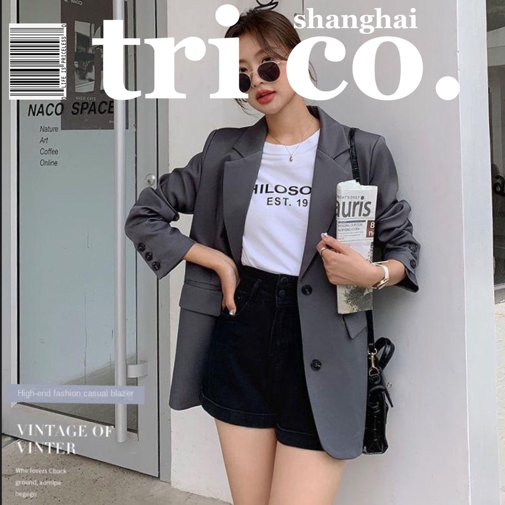 Women's suit jacket 2023 Spring and Autumn New style suit jacket foreign style aging advanced