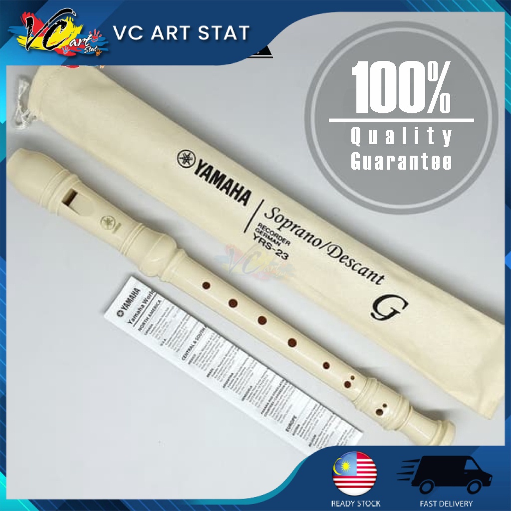 Yamaha Plastic Soprano Recorder YRS-23B Music Instrument Suling Alat ...