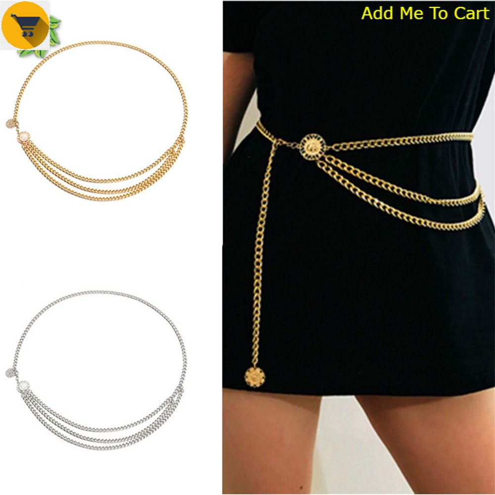 mk2 [] New Women Retro Waist Chain Belt Dress Waistband Body Chain