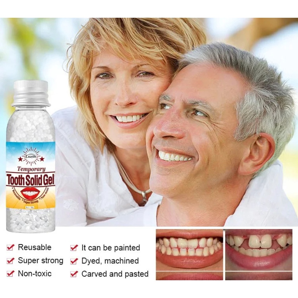 [Epoxy Resin] Temporary dentures modified solid tooth gel Shopee Malaysia