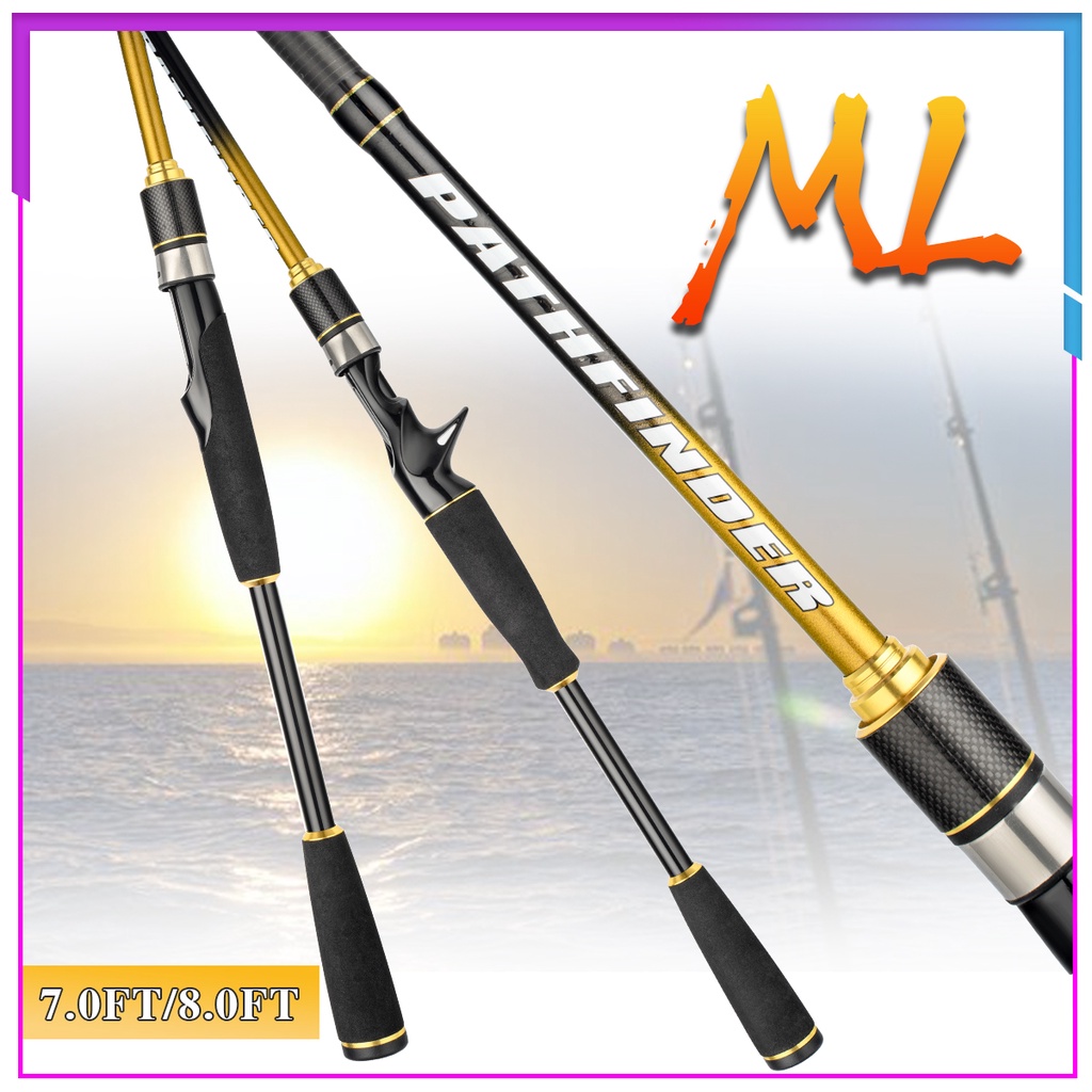 NIA】7.0ft/8.0ft ML Spinning/baitcasting Fishing Rod carbon fiber