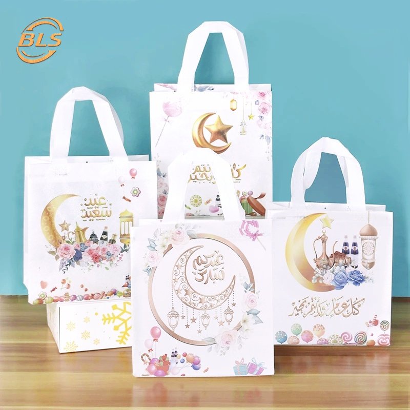 Multiple Styles Eid Mubarak Nonwoven Gift Bag Ramadan Kareem Cookie Candy Packaging Bag