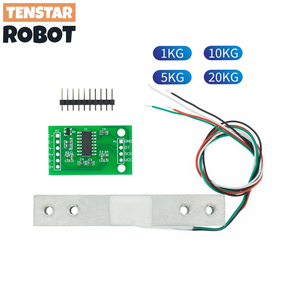 Load Cell 1kg 5kg 10kg 20kg Hx711 Ad Module Weight Sensor Electronic Scale Aluminum Alloy 2832