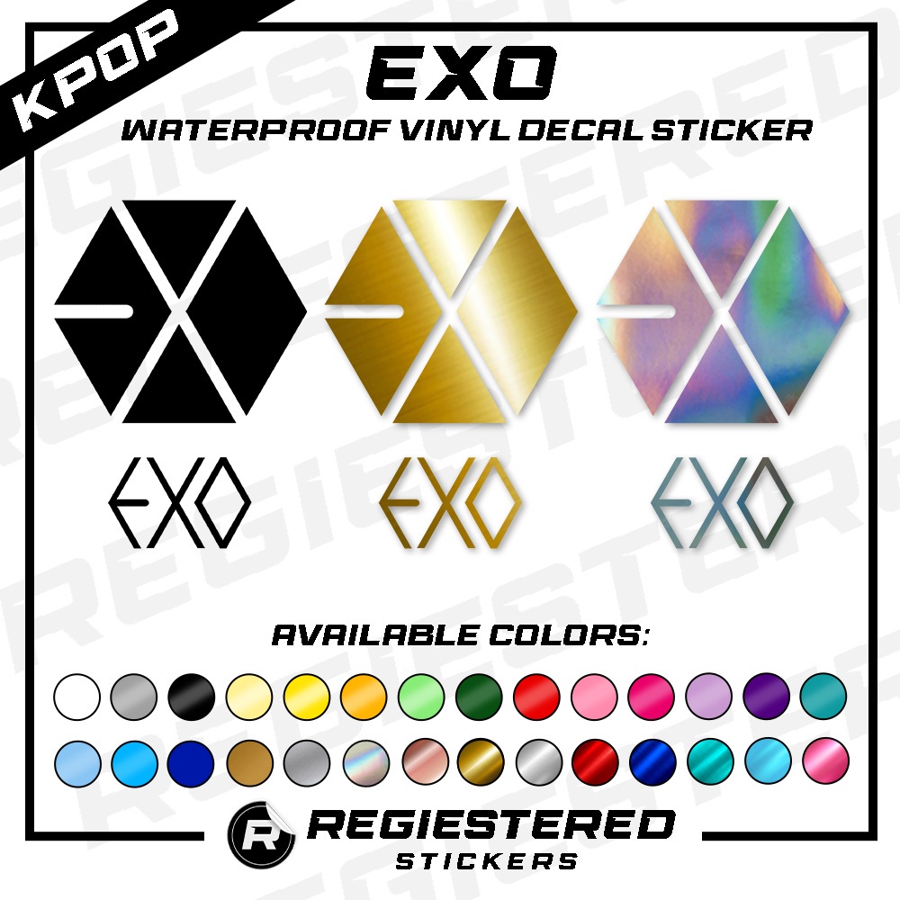 KPOP EXO Logo Vinyl Decal Sticker Waterproof | Shopee Malaysia