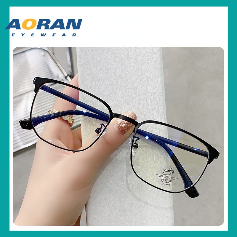 Male tide plankton Shuai metal glasses frame female anti-blue light ...