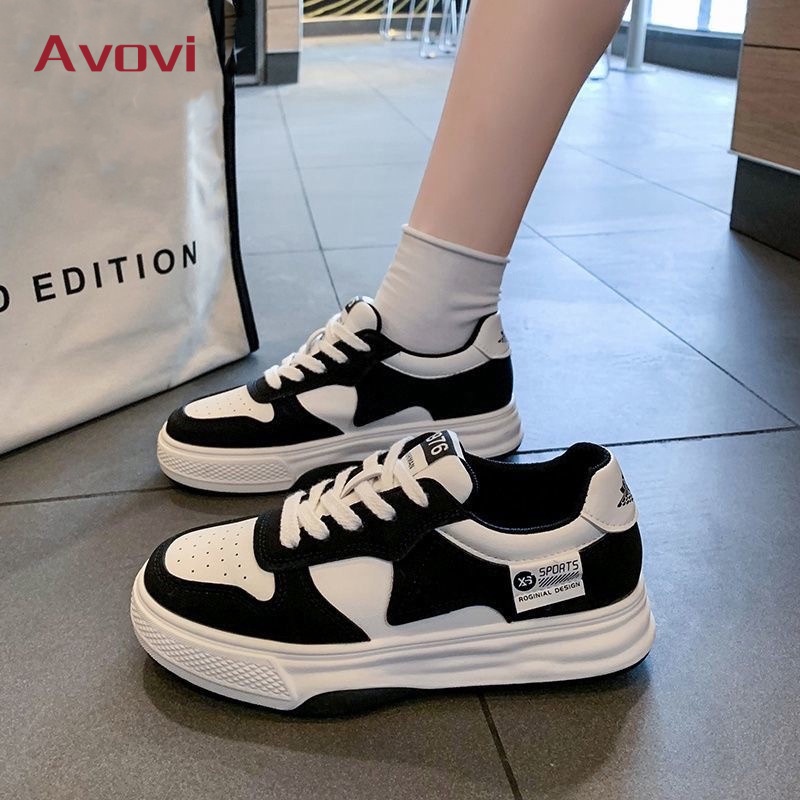 Avovi Women Sneakers Thick-soled All-match Sports Shoes Korean Fashion ...