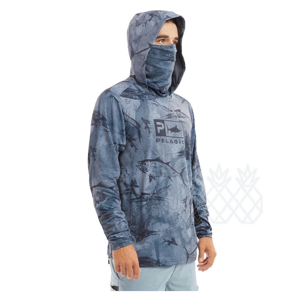 PELAGIC Hoodie Fishing Shirts Upf 50 Long Sleeve Quick Dry