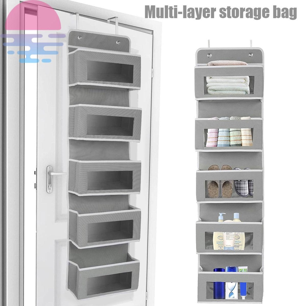 Over The Door Hanging Organizer Storage with 5 Large Pockets,Wall