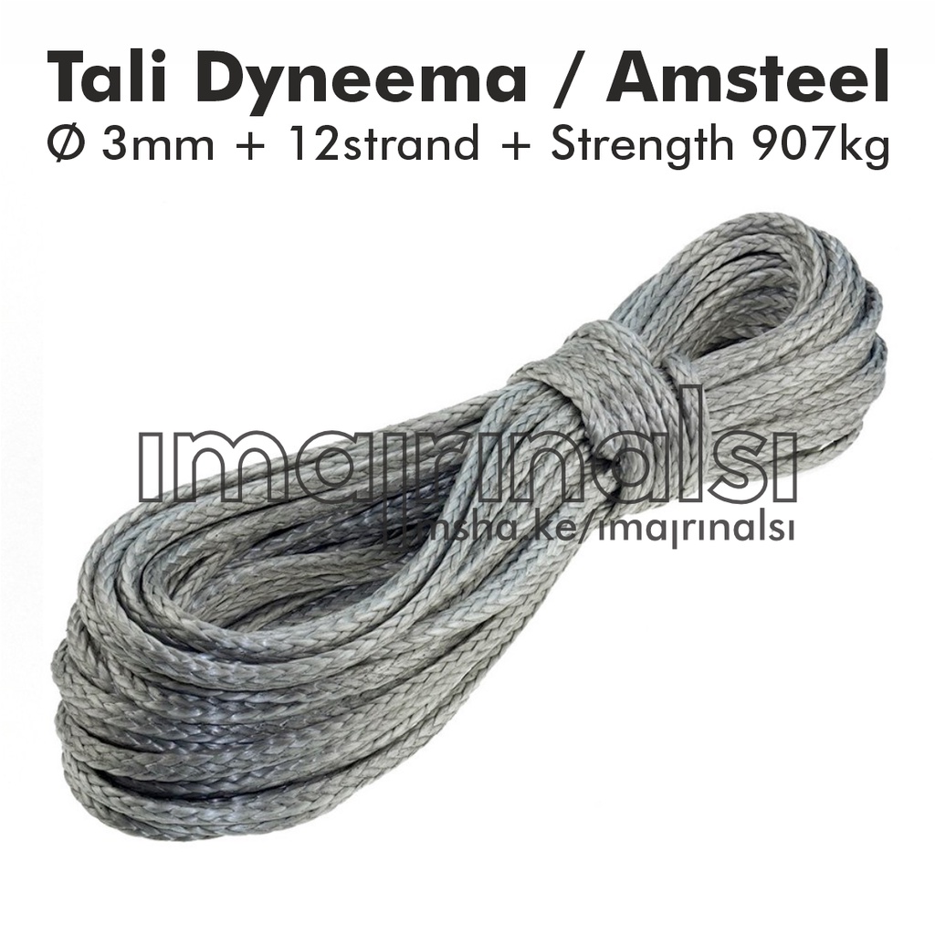 Imajrinalsi Dyneema Amsteel 3mm 12strand rope 907kg Hammock Spectra ...