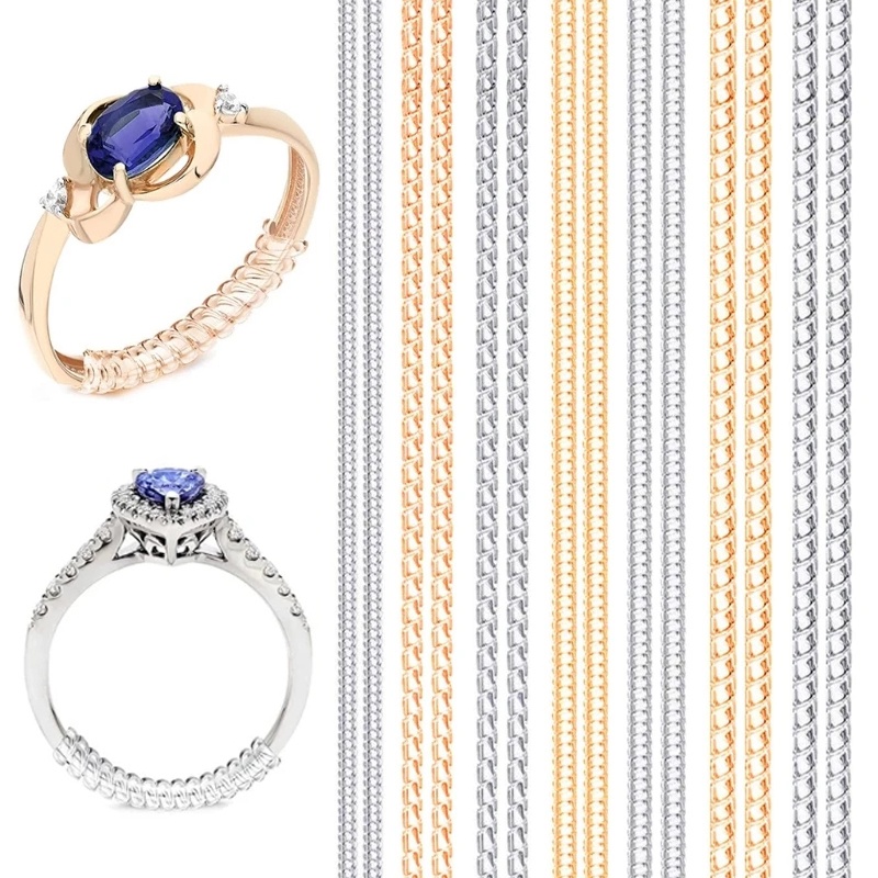 [Featured]Gold Transparent Invisible Ring Size Adjuster for Loose Rings