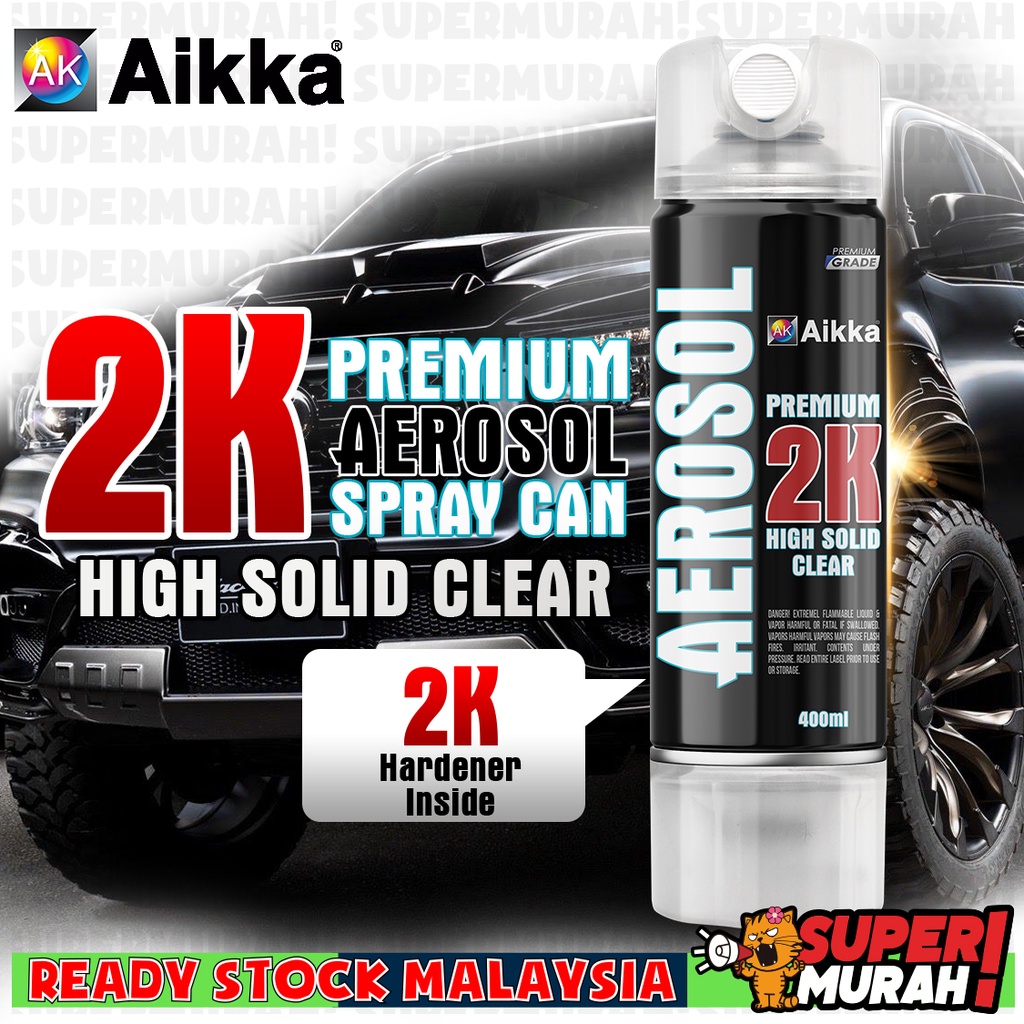 Aikka 2K01 Clear Coat Spray Paint Coat Clear 2K Coating DIY Aerosol 2K