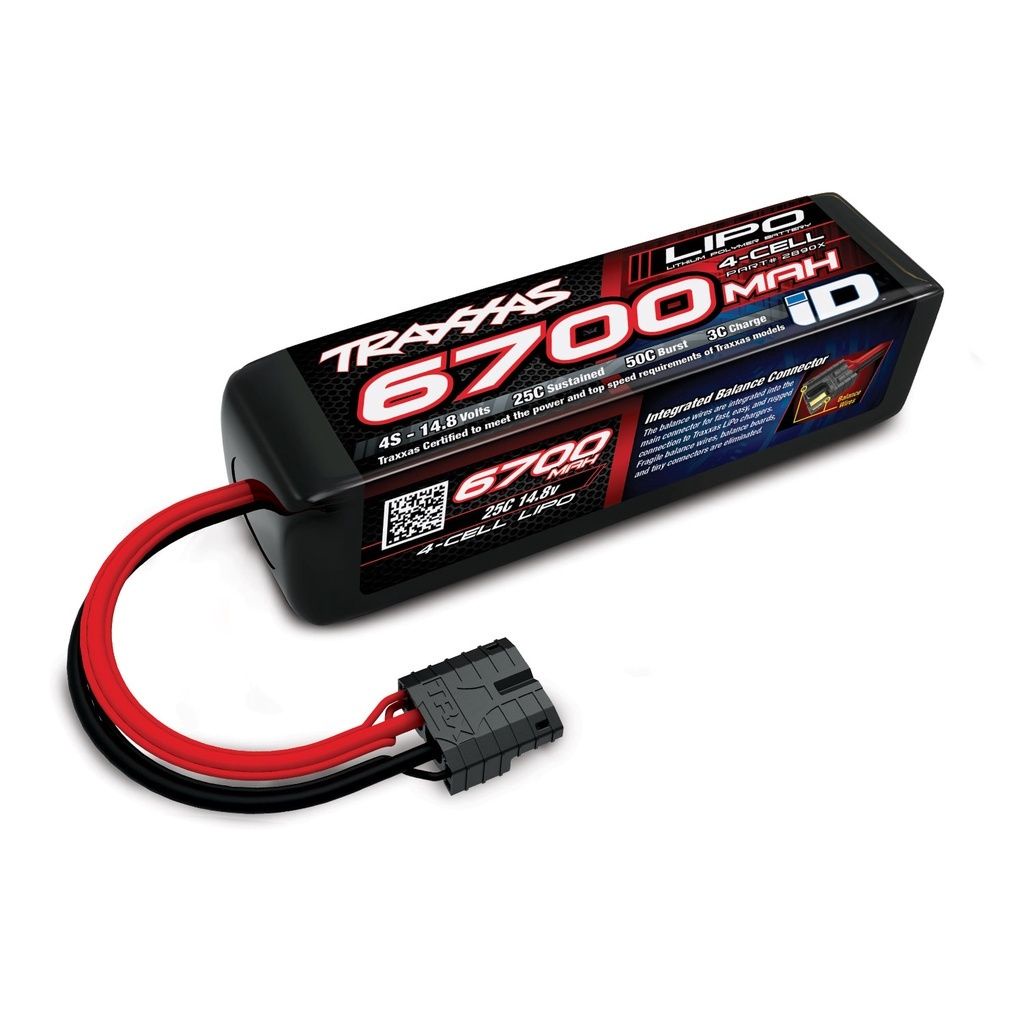 GENUINE TRAXXAS 4S 14.8V 6700MAH 25C POWER CELL LIPO BATTERY 2890X FOR ...