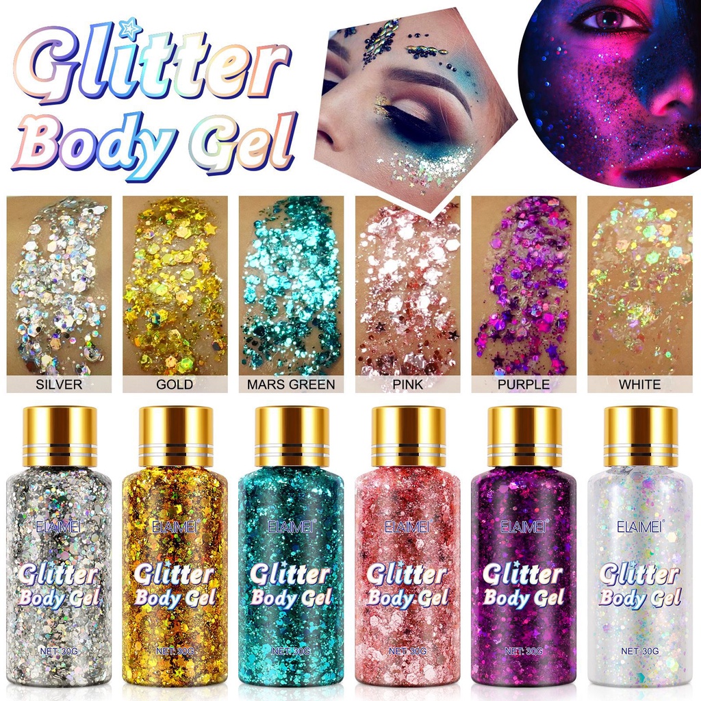 Eye Glitter Nail Hair Body Face Stickers Gel Art Loose Sequins Cream  Diamond Jewels Rhinestones Makeup Decoration Party Festival