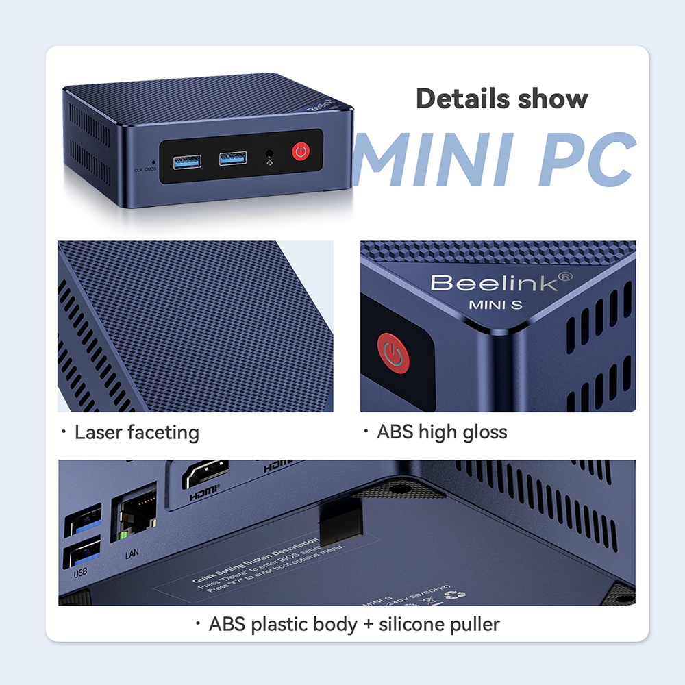 Beelink MINI S12 Pro/S13 Windows 11 Intel 12th Gen N100/N150 Mini PC ...