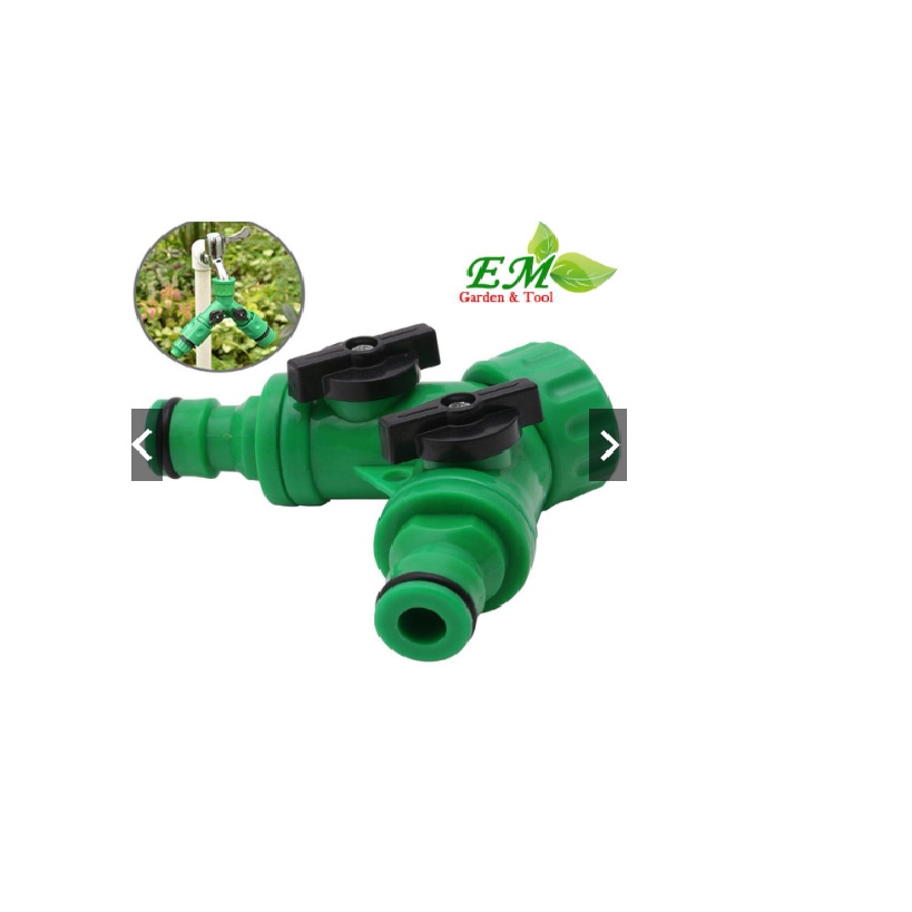 Screw Hose Pipe Splitter 2 Way Connector Adaptor Garden Tool Quick Turn