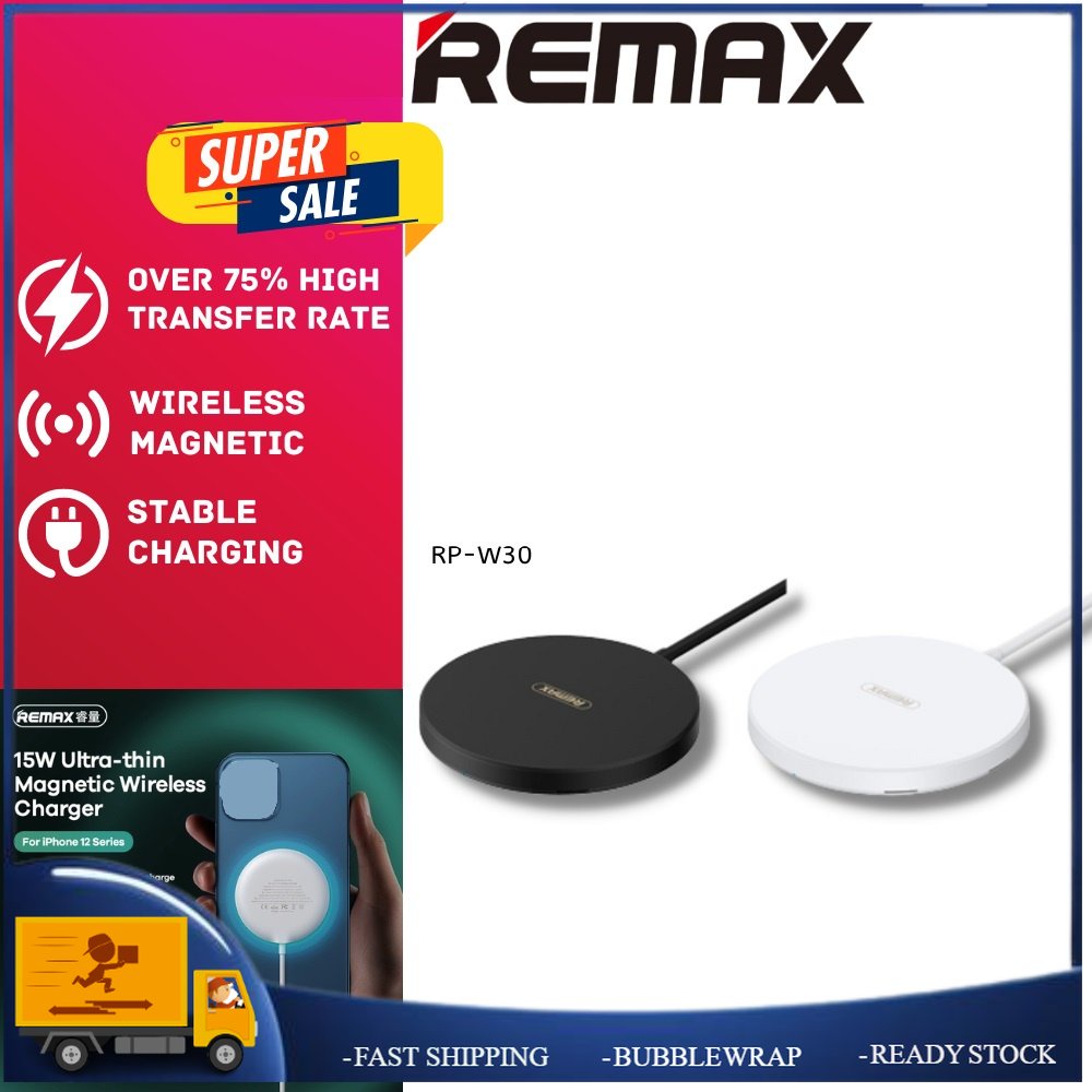 Remax Motin Series RP-W30 15W Wireless Magnetic Fast Charger | Shopee ...