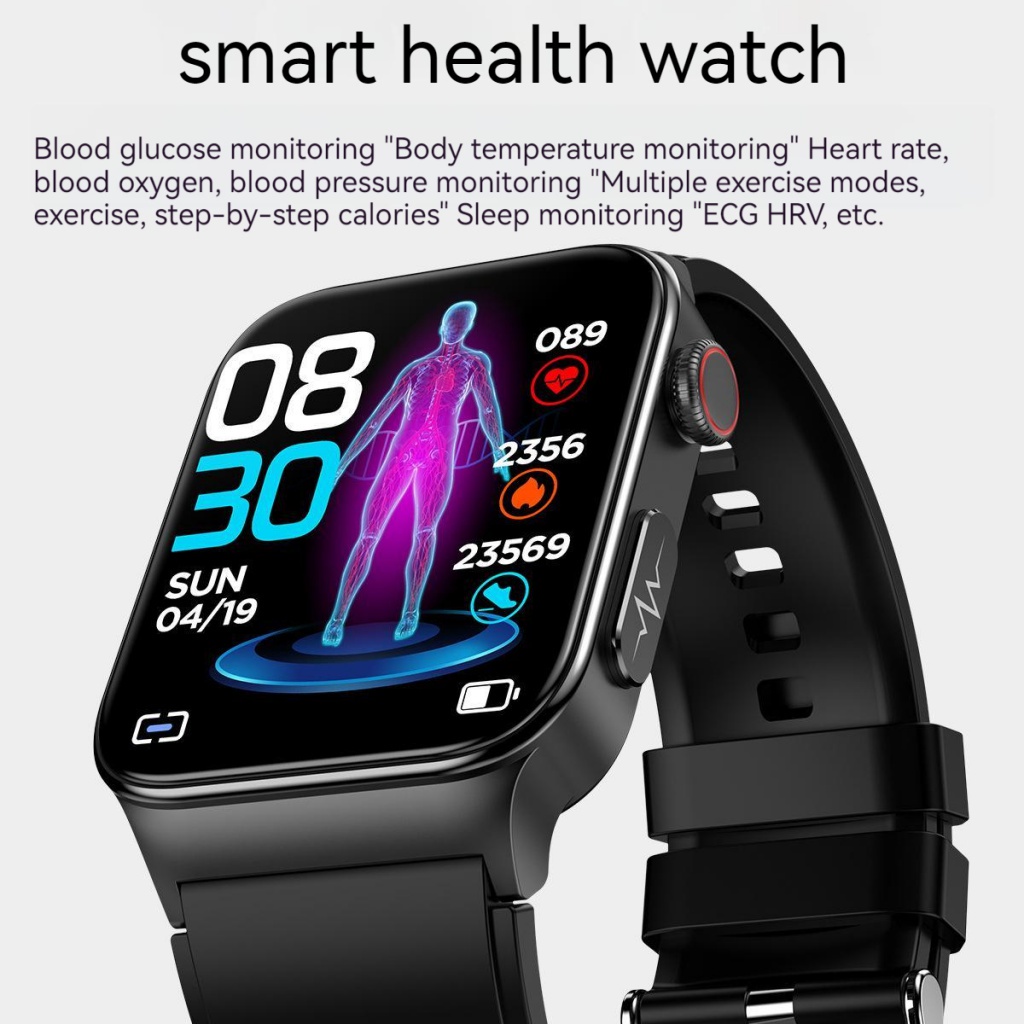 2023 New E500 Smart NonInvasive Blood Glucose Watch ECG Ppg Body