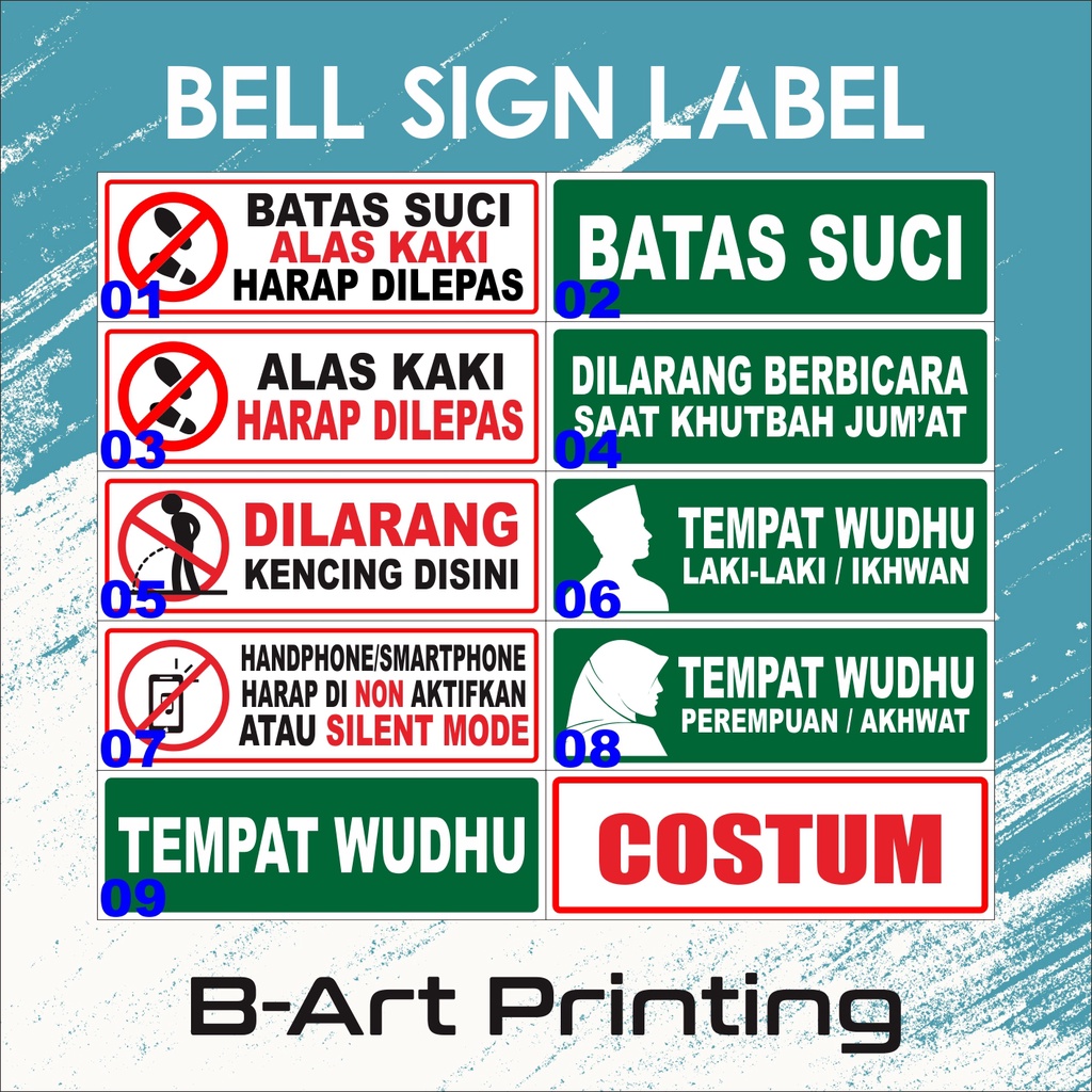 Acrylic SIGN LABEL Acrylic MUSHOLLAH Mosque Mosque Where Wudhu Musholla ...