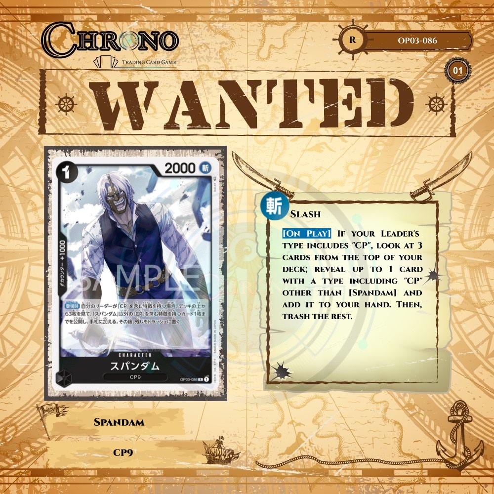 OP03-086 | Spandam | Rare | Character | One Piece TCG Single | Pillars ...