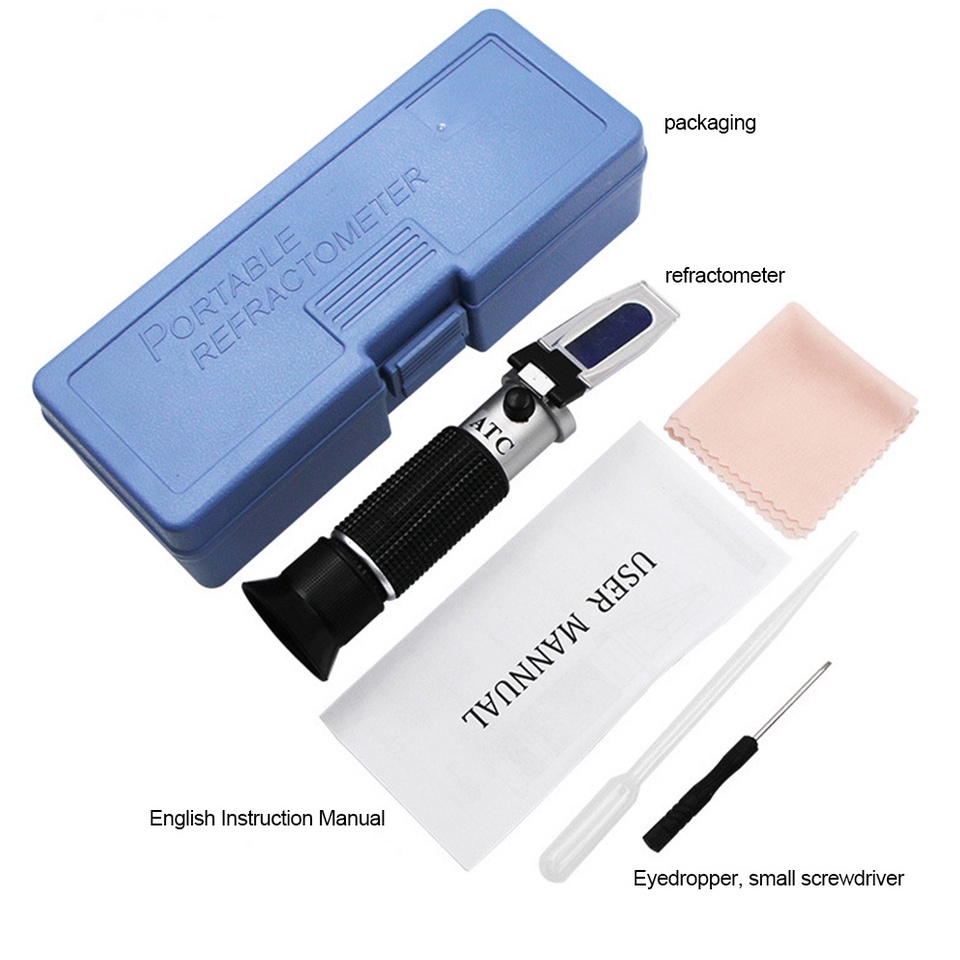 Handheld Sugar Refractometer 0-32% /0-80% Brix Refractometer ...