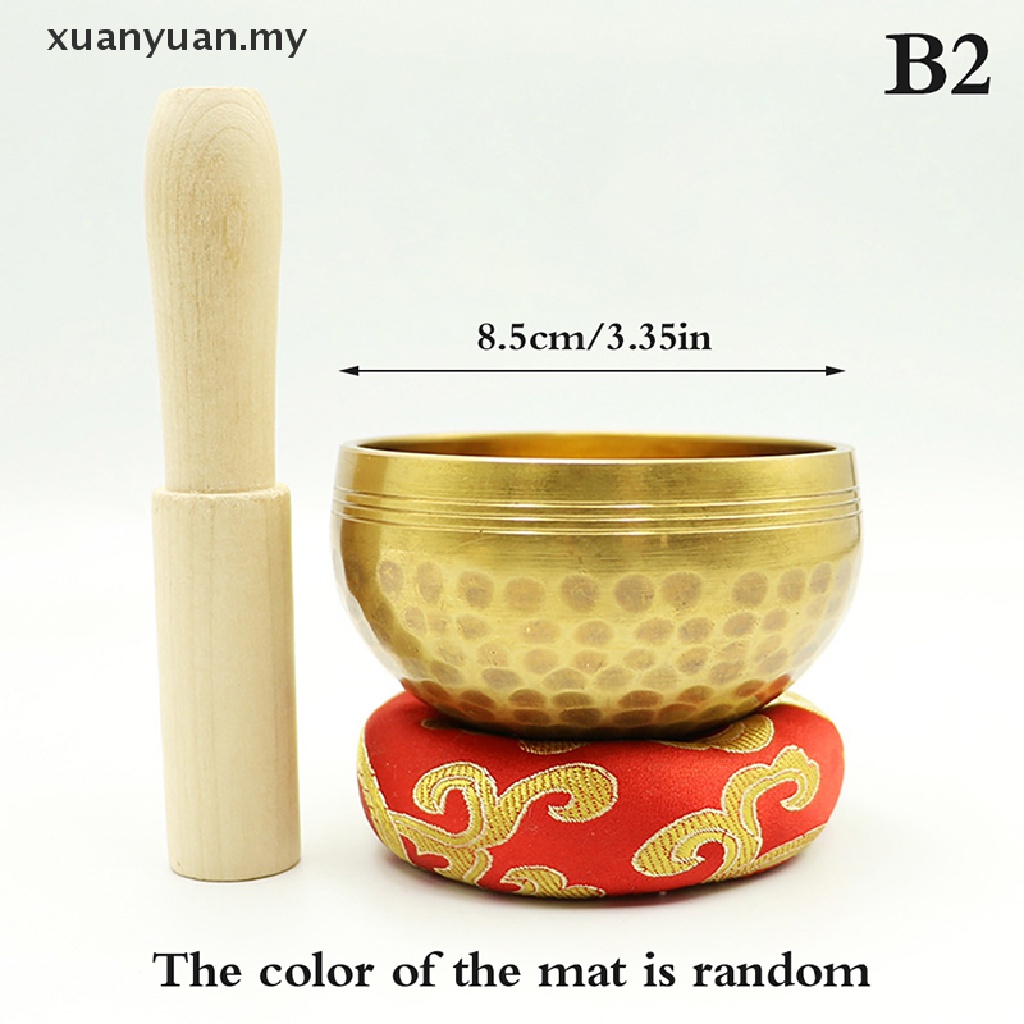 XUAN Nepal Tibetan Buddhist Bowl Handmade Singing Bowl Set Cushion