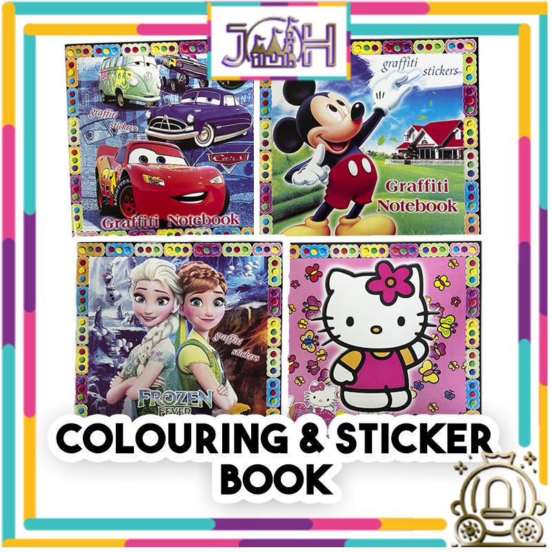 Children Colouring Book/Sticker & Exercise Books/Sticker/Book | Shopee ...